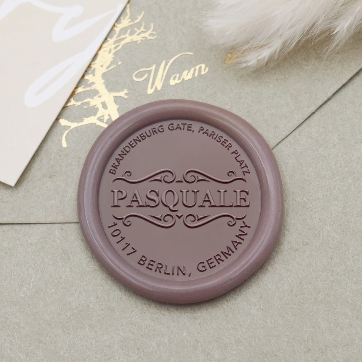 Custom Address Wax Seal Stamp - Style 18 1