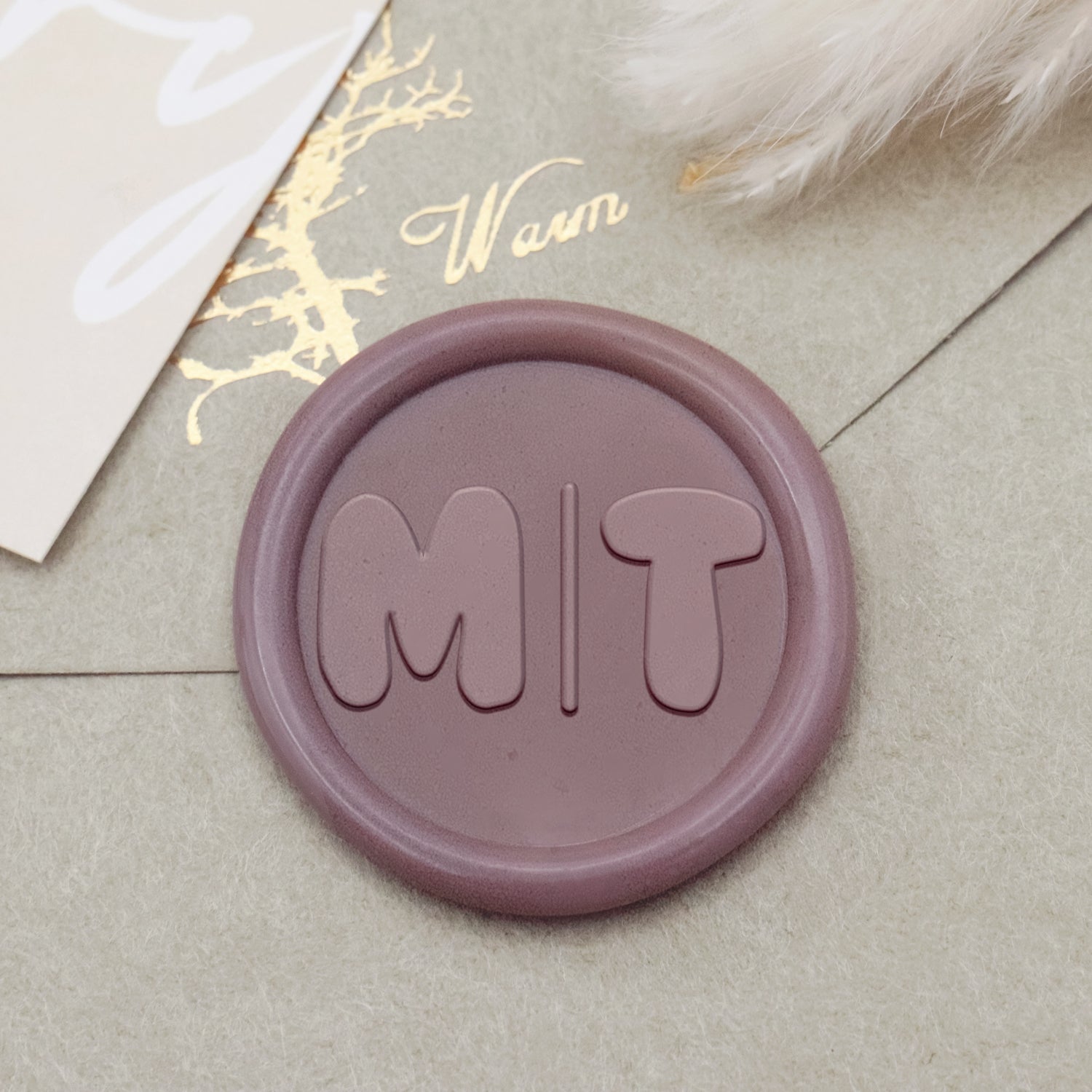 Custom Bubble Star Font Cartoon Text Wax Seal Stamp-10 2