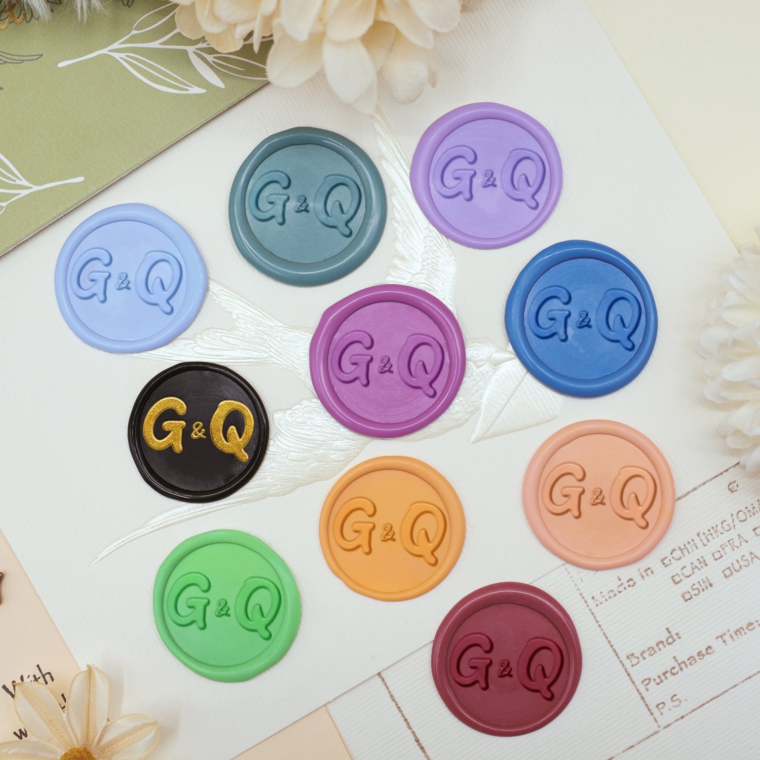 Custom Bubble Star Font Cartoon Text Wax Seal Stamp-5 4