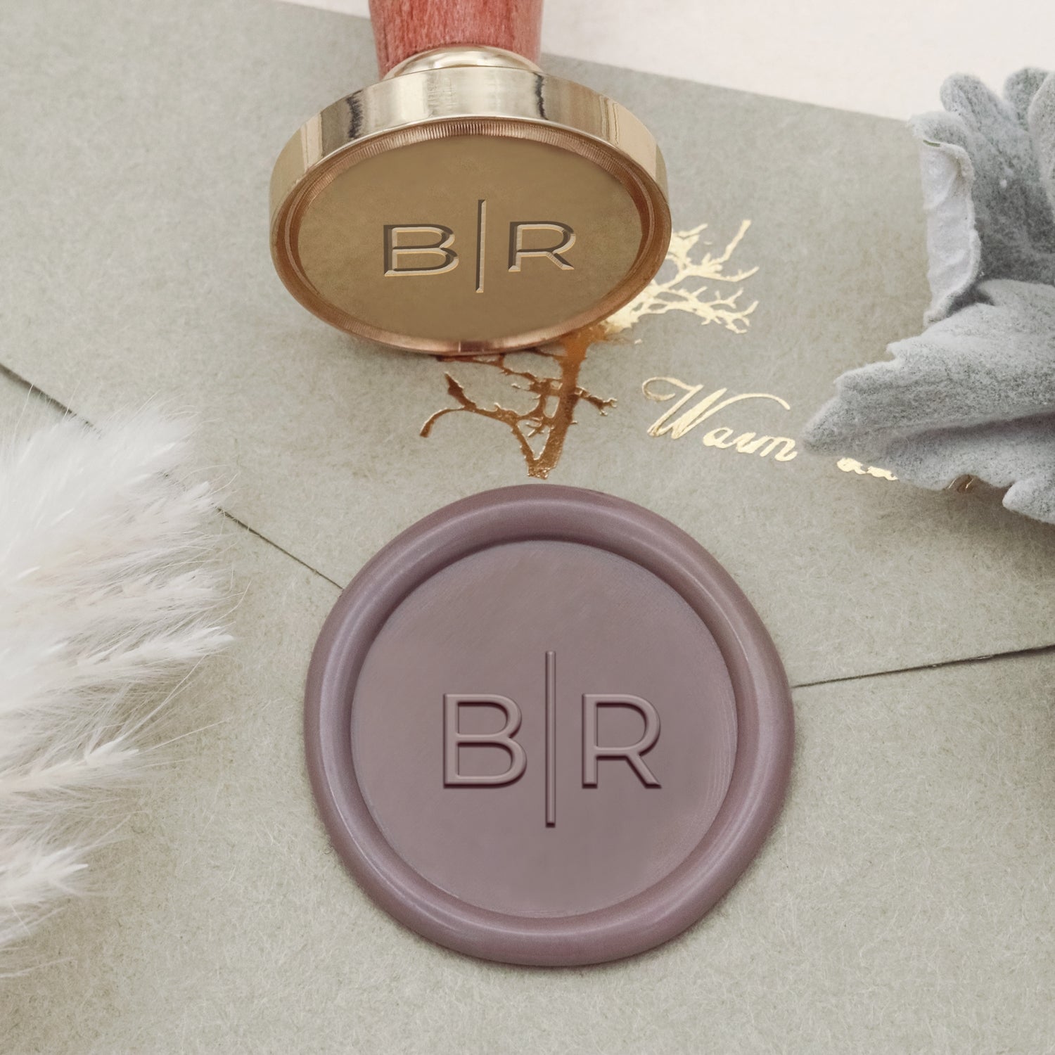 Custom Minimalist Wedding Wax Seal Stamp (9 Designs)1