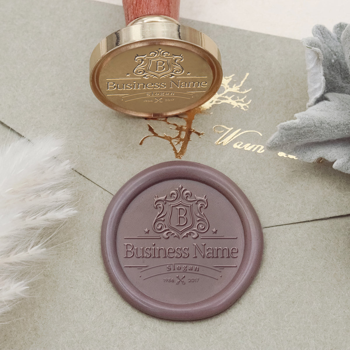 Custom Logo Wax Seal Stamp - Style 12-1