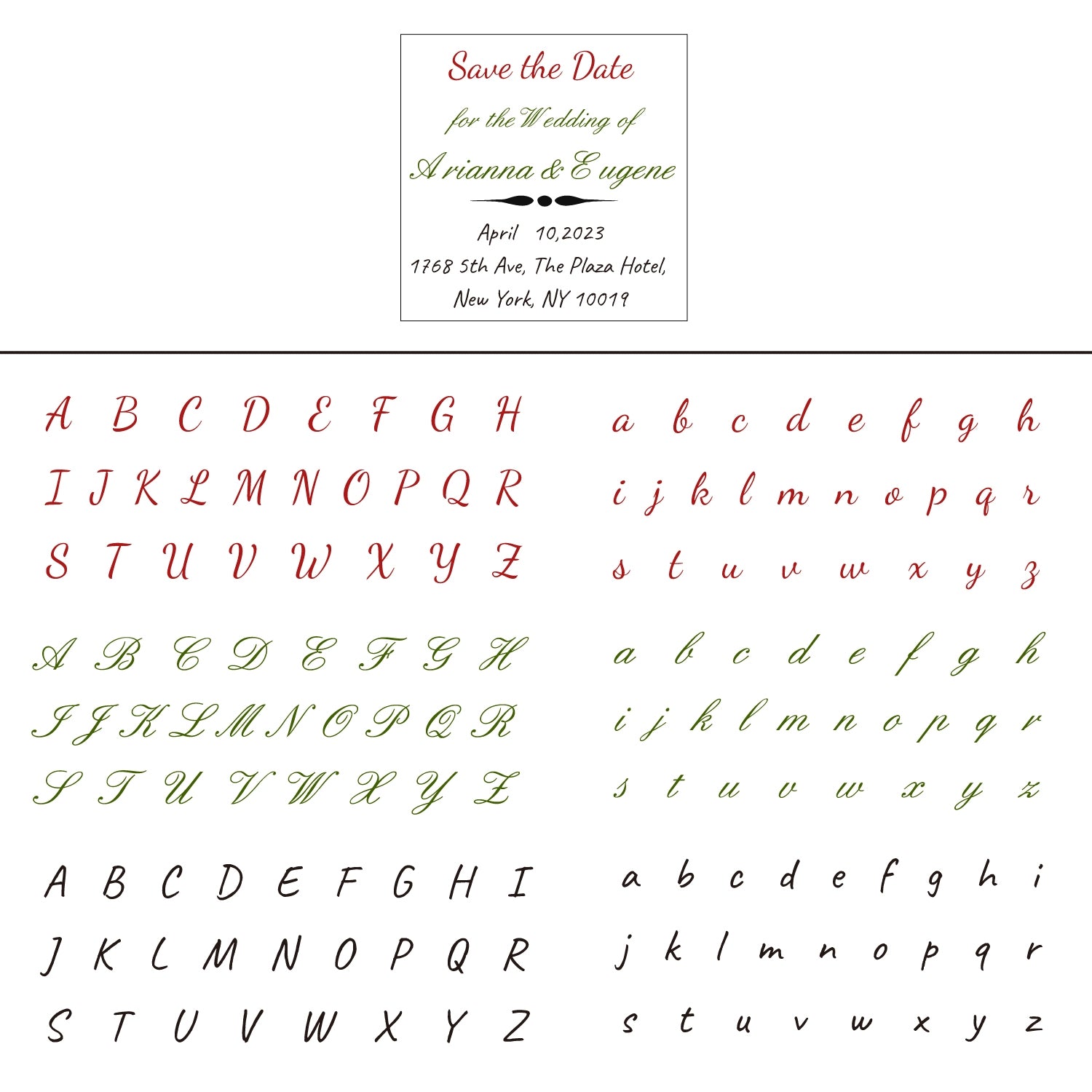 Custom Minimalist Square Wedding Save the Date Rubber Stamp 20