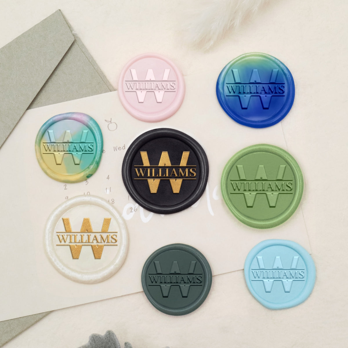 Custom Name Wax Seal Stamp (18 Designs)-6 3