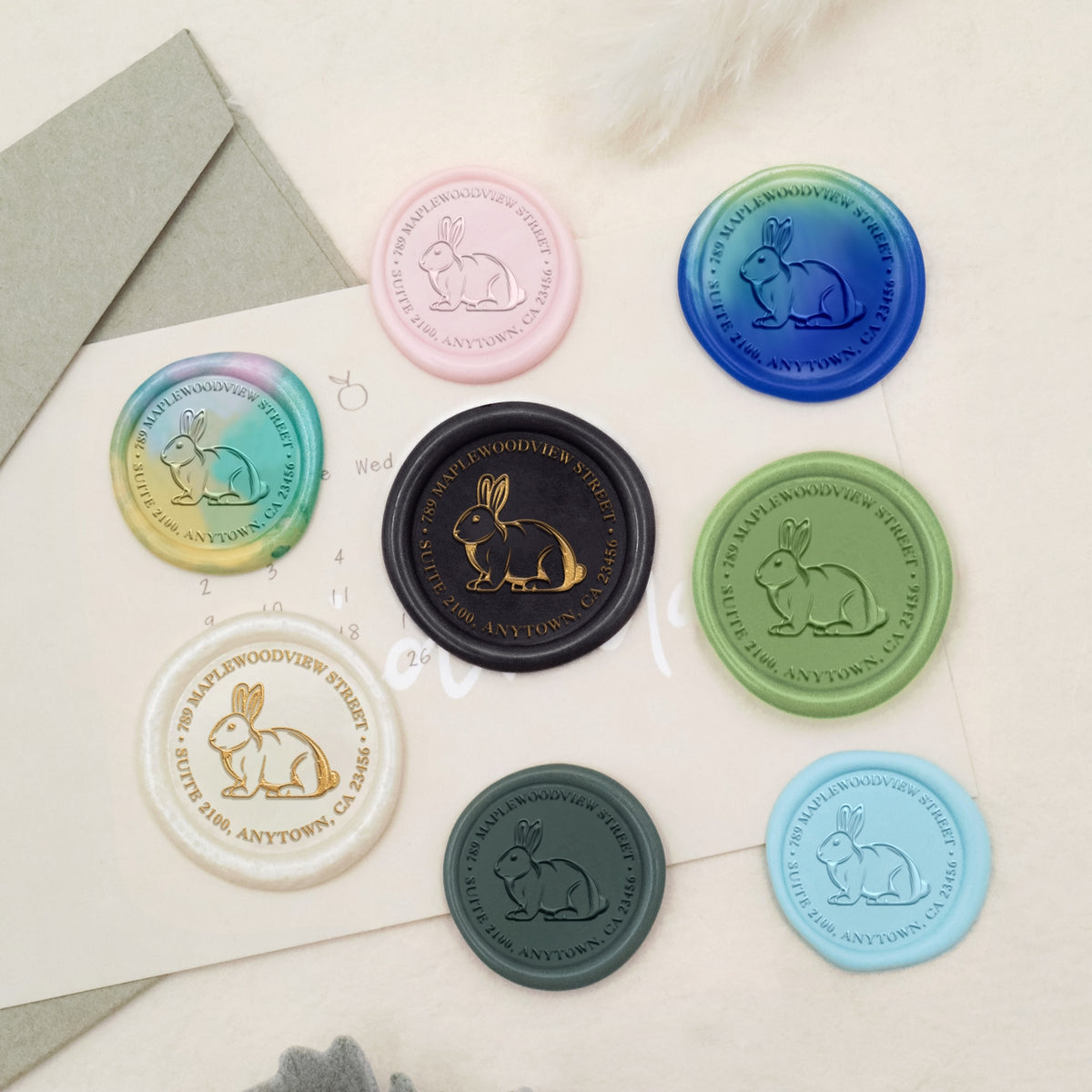 Custom Rabbit Address Wax Seal Stamp 3