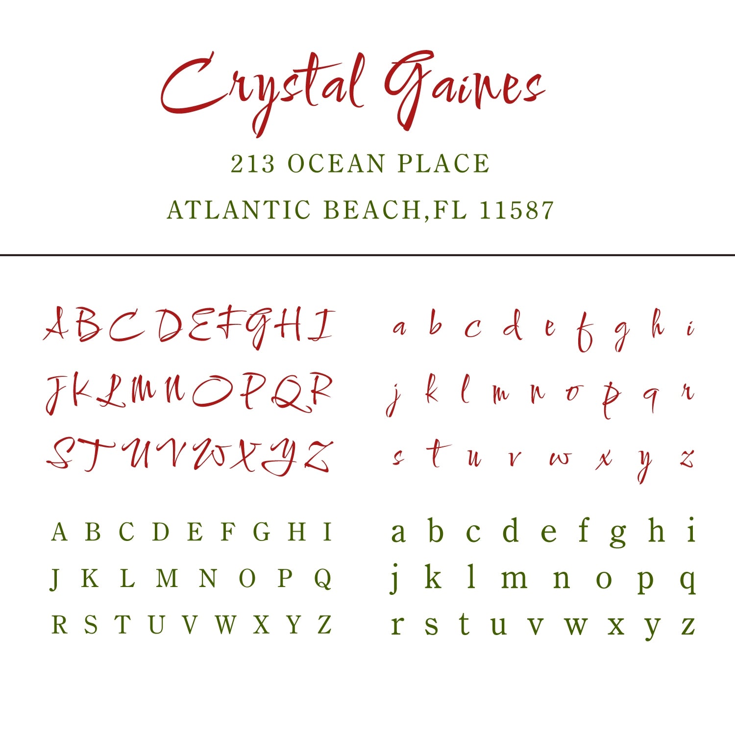 Custom Rectangular Handwriting Font Address Return Rubber Stamp - Style 15