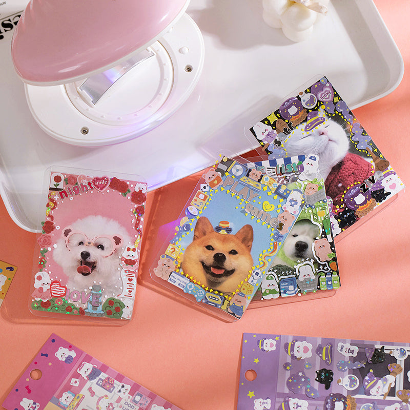 Cute Cartoon Pet Rabbit Bear Sticker b3