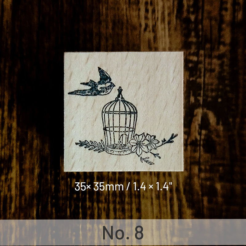 Cute Elk Animal Wooden Rubber Stamp sku-7