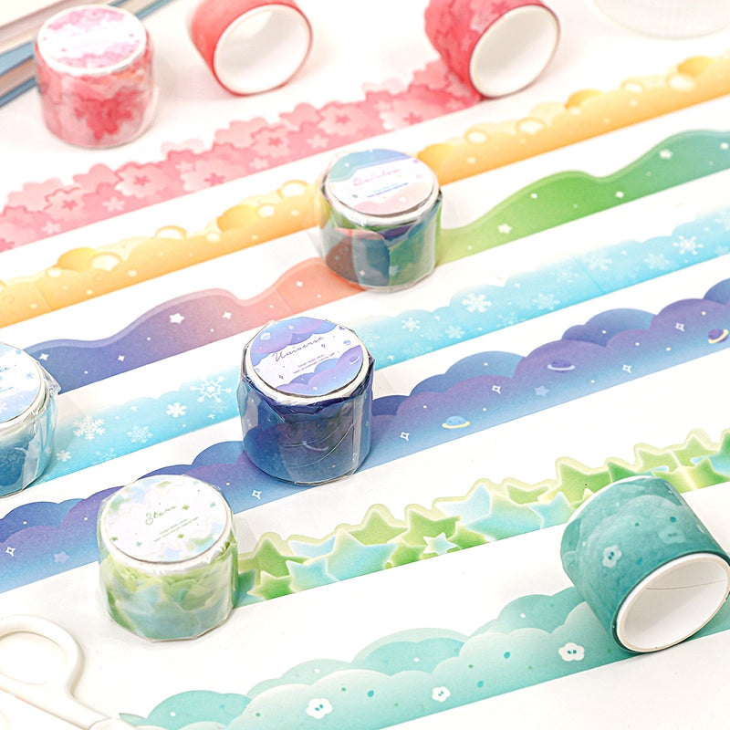 Cute Natural Views Irregular Shape Washi Tape Snowflakes Bubbles Stars a1