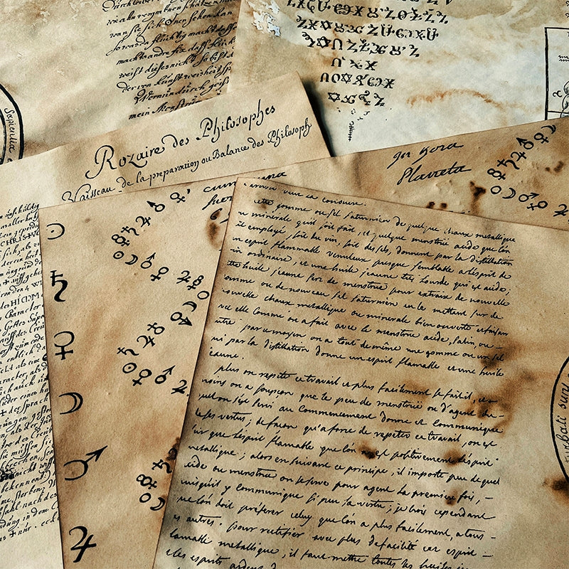Dark Magic Coffee Dyed Junk Journal Background Paper b5