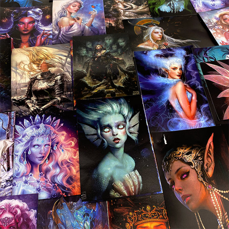 Dark Magic Elf Junk Journal Scrapbook Paper c