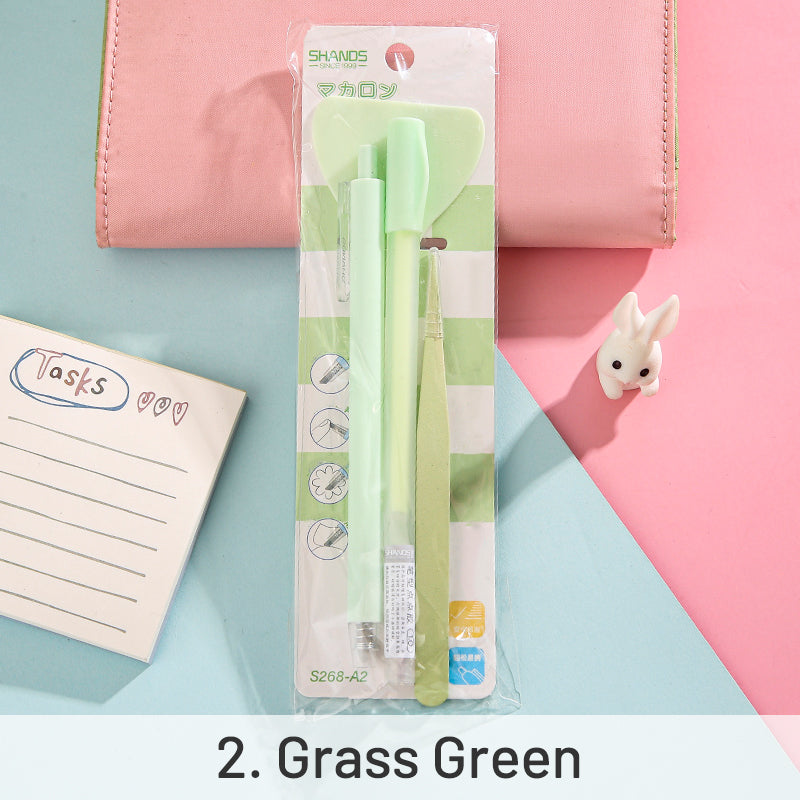 DIY Craft Tools Carving Knife Tweezers Dots Glue Scraper 4-Piece Craft Tool Set kc864