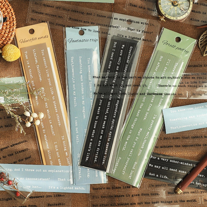 Words Phrases Long Strip Dual-Material Sticker1