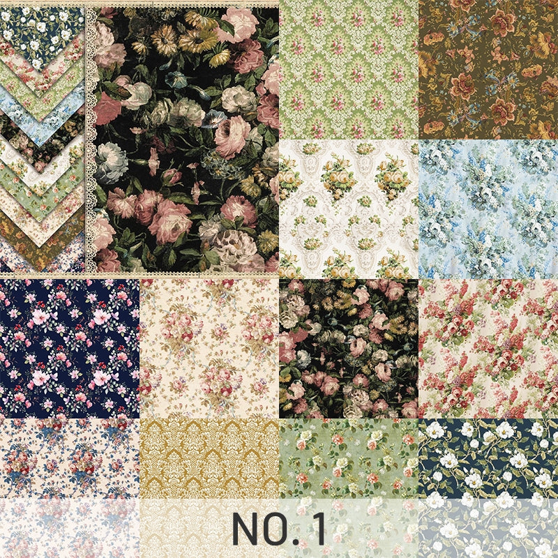 Floral Material Paper Journal Stamprints 2