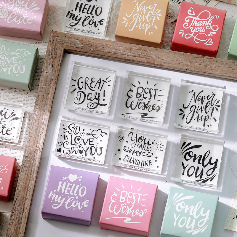 Good Blessing Greeting Clear Acrylic Rubber Stamp a