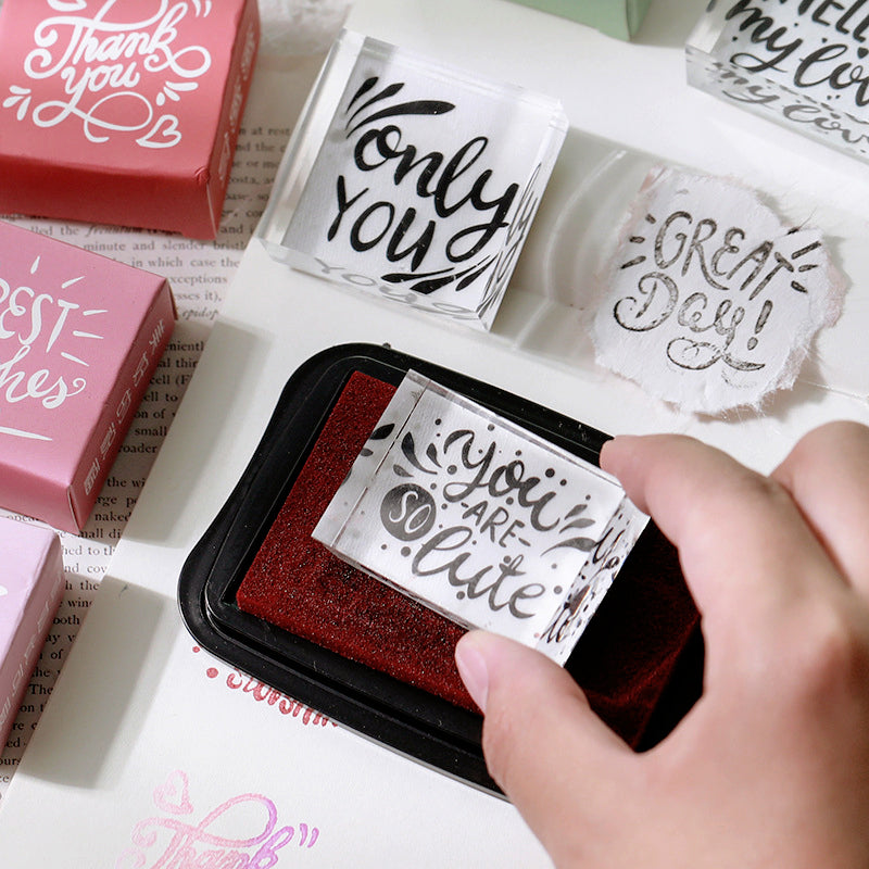 Good Blessing Greeting Clear Acrylic Rubber Stamp b