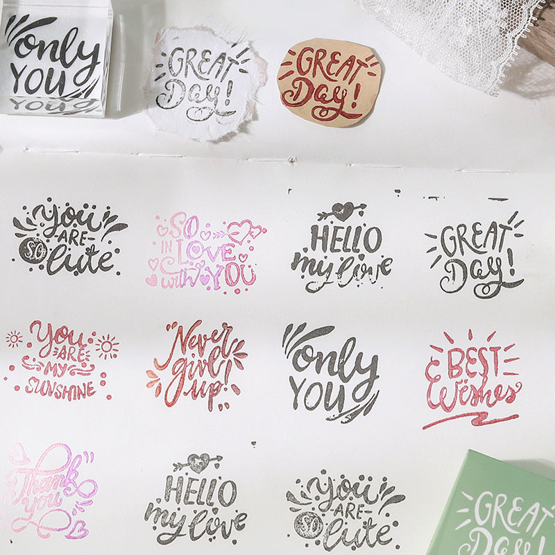 Good Blessing Greeting Clear Acrylic Rubber Stamp b2