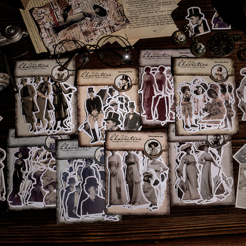 History Memoir Retro Character Washi Sticker c