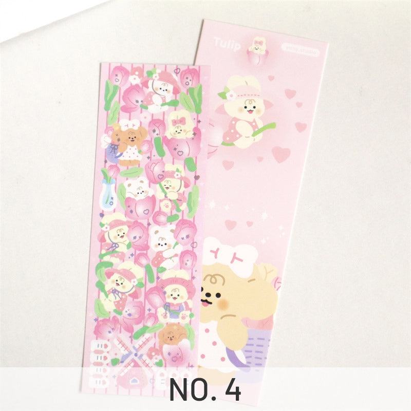 Tulip-Kawaii Rabbit Animal Holographic Sticker