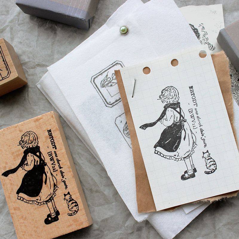 Literary Van Gogh Art Wooden Rubber Stamp b3