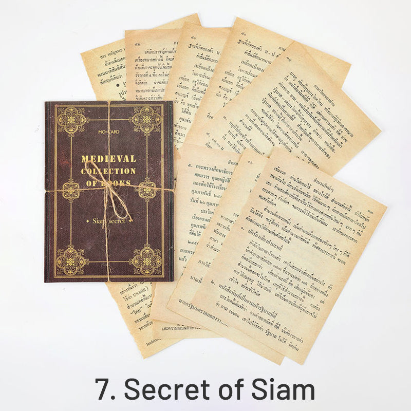 Medieval Book Collection Retro English Newspaper Music Score Scrapbook Paper sku-7
