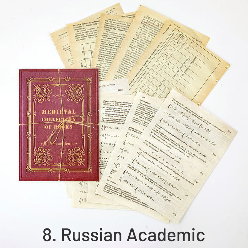 Medieval Book Collection Retro English Newspaper Music Score Scrapbook Paper sku-8