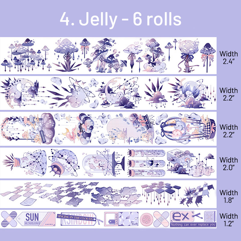 Modern Romantic Transparent PET Tape Set sku-4