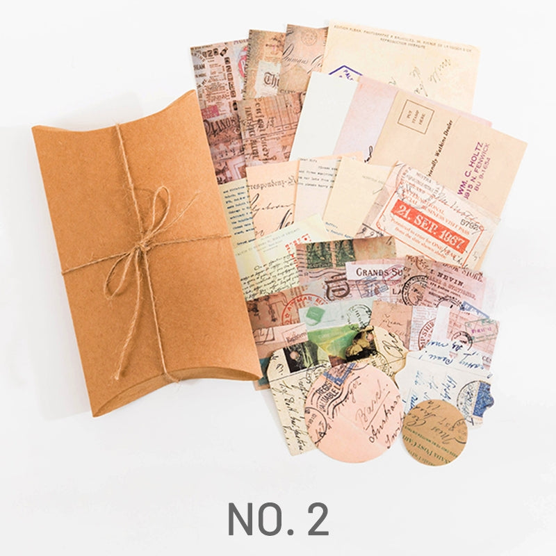 Letter-Vintage Multi-Material Material Pack - Plant, Fairy Tale, Newspaper, Letter, Manuscript, Experiment