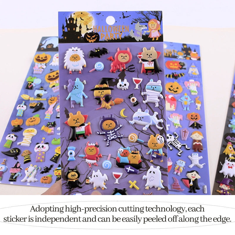 Halloween Cartoon 3D Foam Sticker - Skull, Pumpkin, Witch, Ghost7