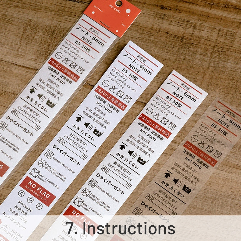 Receipt Printer Multi-Material Long Strip Tape Stickers sku-7
