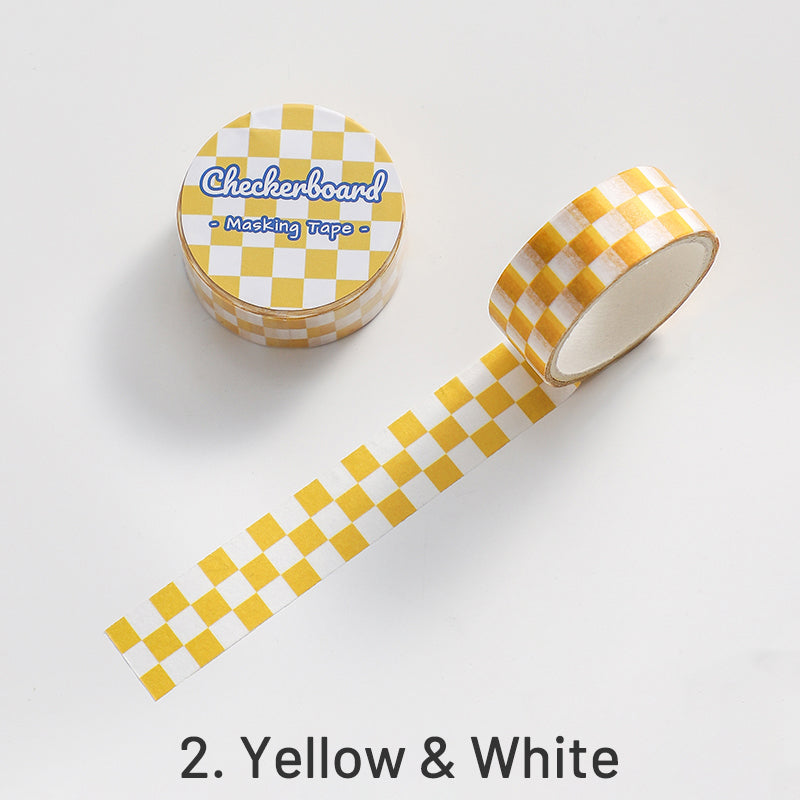 Refreshing Checkerboard Grid Pattern Washi Tape sku-6