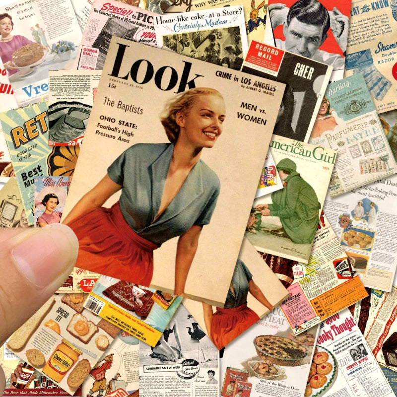 Retro European And American Poster Magazine Material Paper- Stamprints 1
