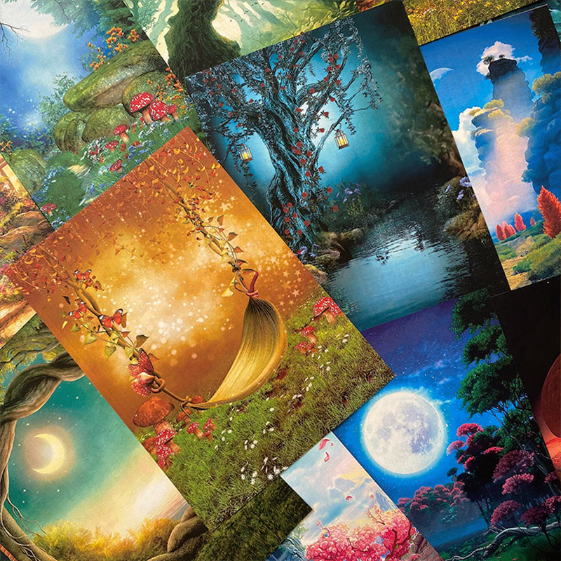 Retro Forest Wonderland Art Journal Scrapbook Paper b3