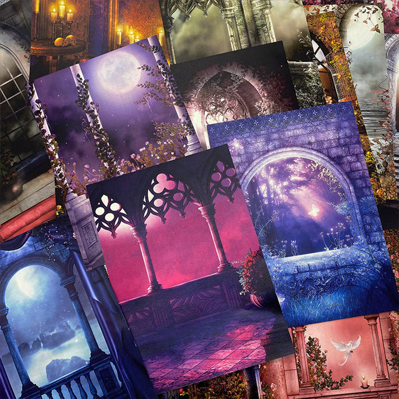 Retro Gothic Wonderland Junk Journal Scrapbook Paper b3