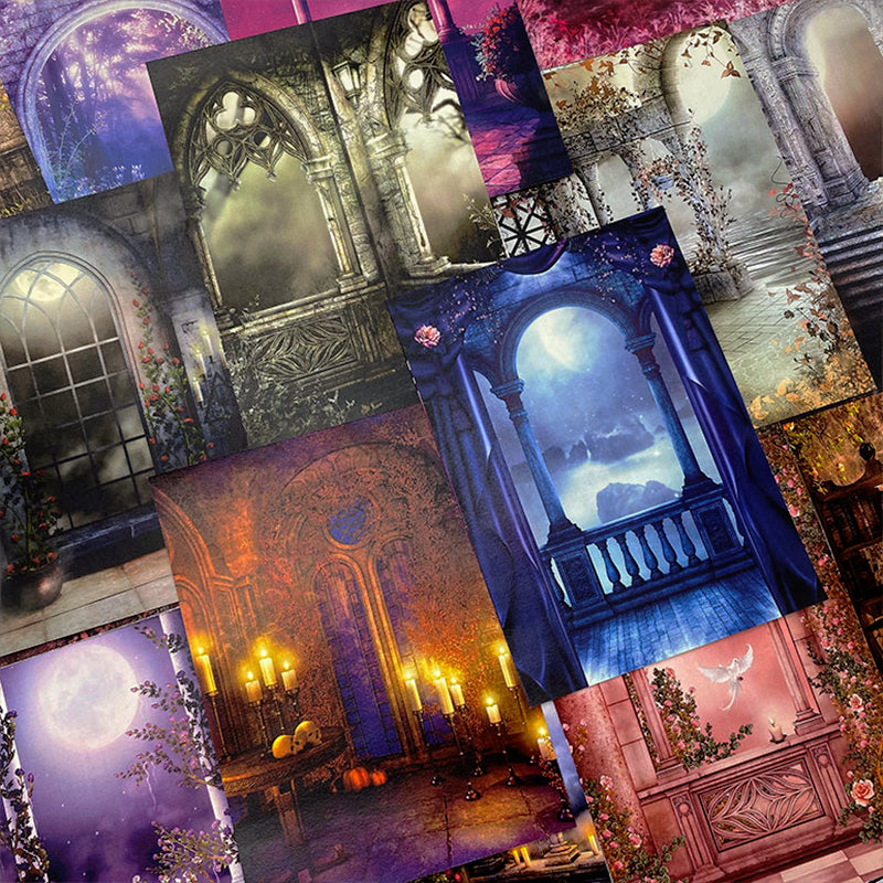 Retro Gothic Wonderland Junk Journal Scrapbook Paper b4