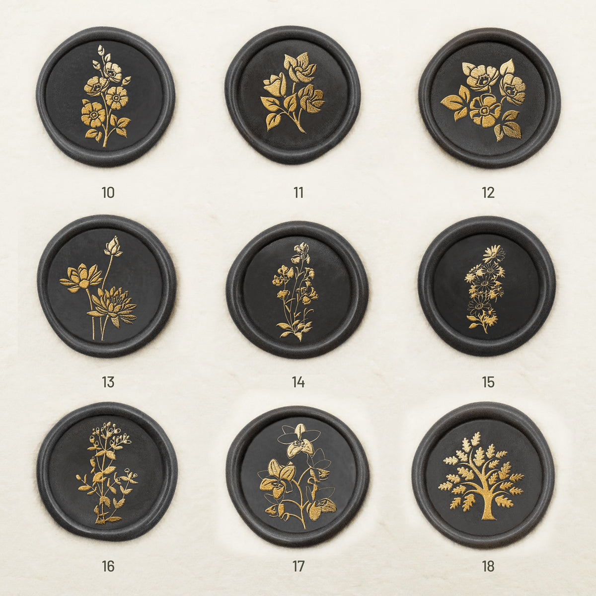Botanical Wax Seal Stamp (18 Designs)-sku2