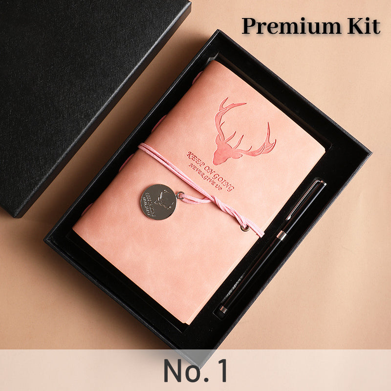 Simple Antler PU Loose-Leaf Notebook 高sku-5