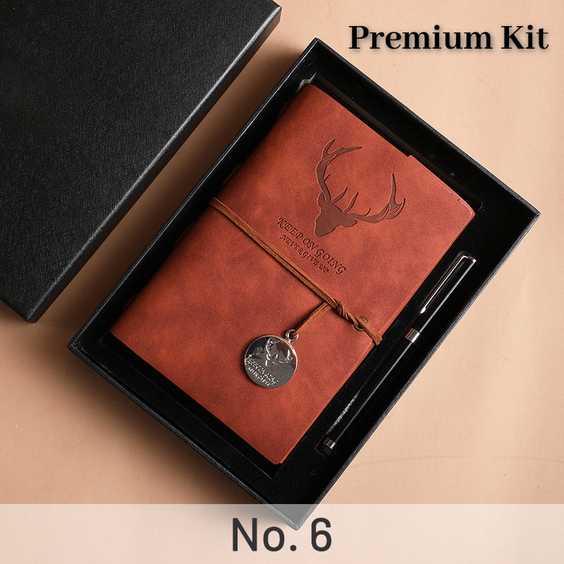 Simple Antler PU Loose-Leaf Notebook sku-6