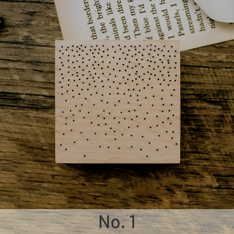 Simple Basic Circle Dot Wooden Rubber Stamp sku-1