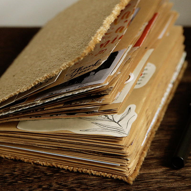 Simple Basic Linen Cover Blank Page Journal b1