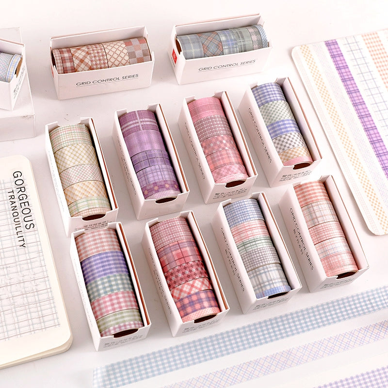 Simple Fashion Plaid Washi Tape Set a