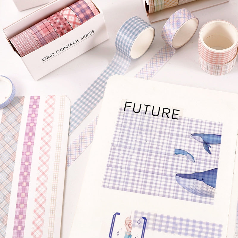 Simple Fashion Plaid Washi Tape Set b