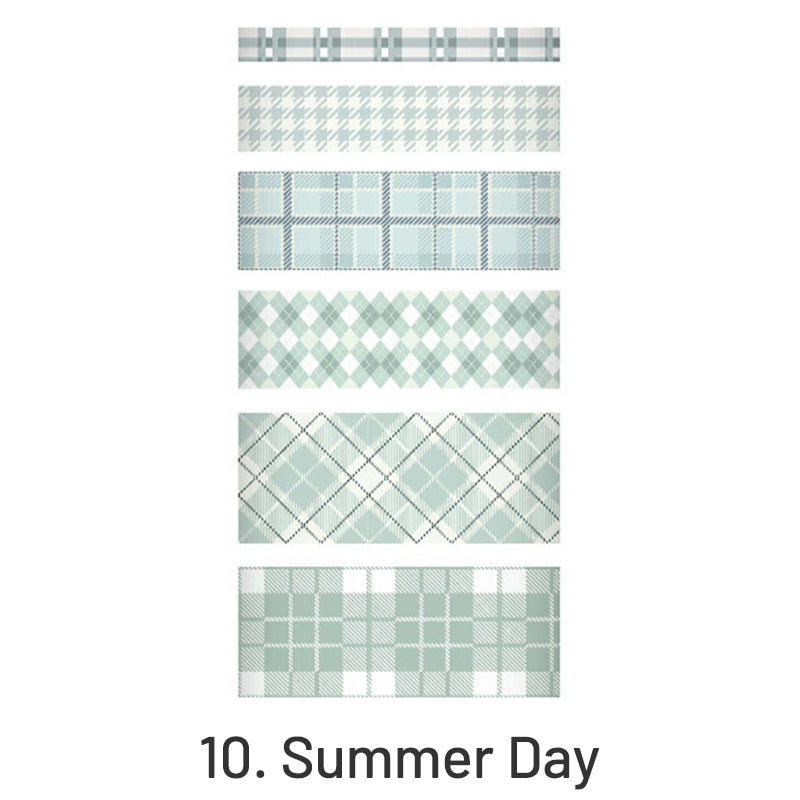 Simple Fashion Plaid Washi Tape Set sku-10
