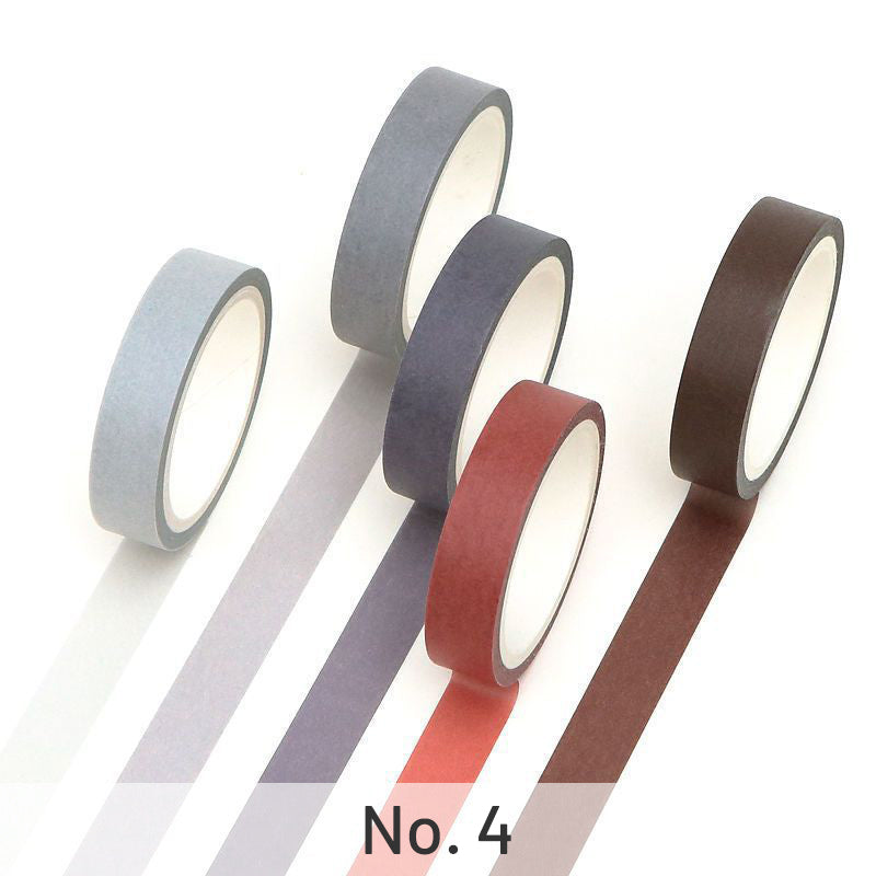 Simple Pure Color Washi Tape Set sku-2