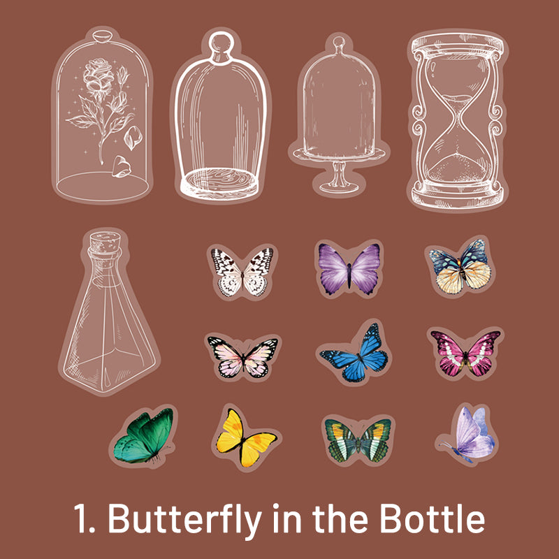 Small World in Bottle Mushroom Plant PET Sticker Pack sku-1