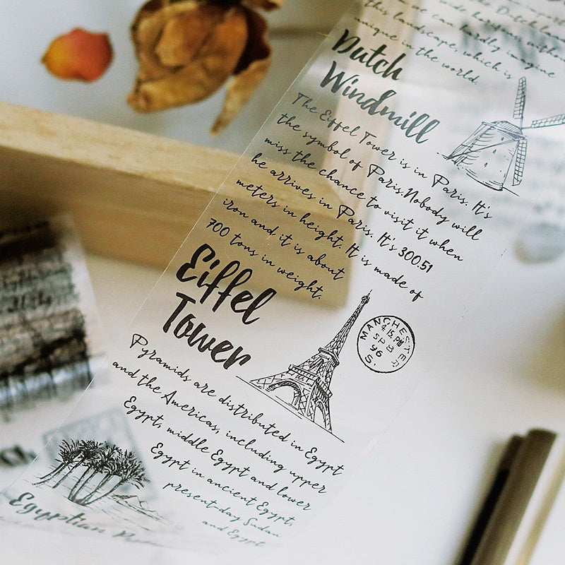 Words and Text PET Tape - Travel Journal, Newspaper, Phrases, Poetry2
