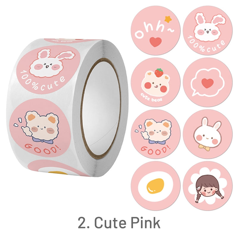 Stamprints Cartoon Bear Round Label Tape 5