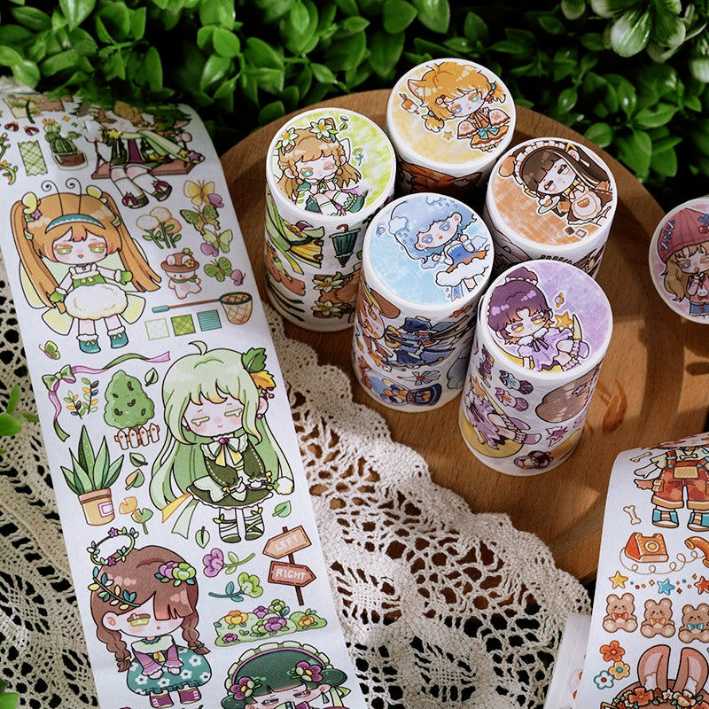 Stamprints Cute Parade Series Cartoon Characters Tape 1