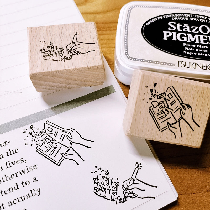 Stamprints Happy Girl Rubber Stamp 2