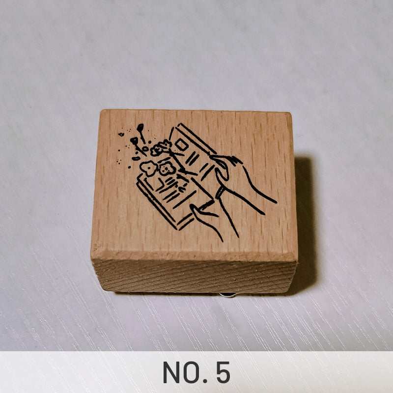 Stamprints Happy Girl Rubber Stamp 7
