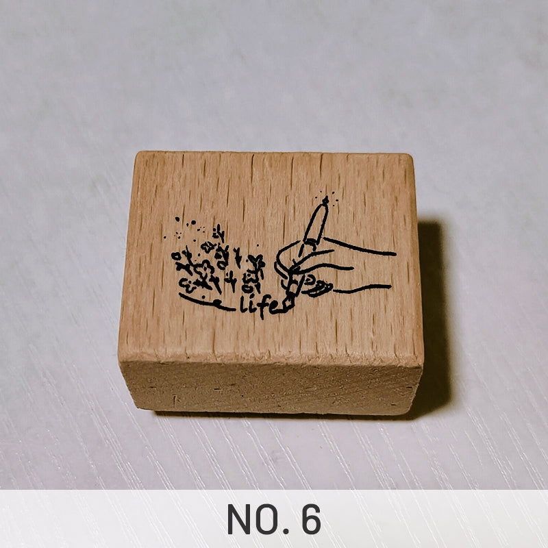 Stamprints Happy Girl Rubber Stamp 8